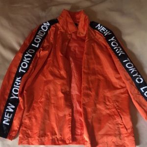 Orange international polyester jacket